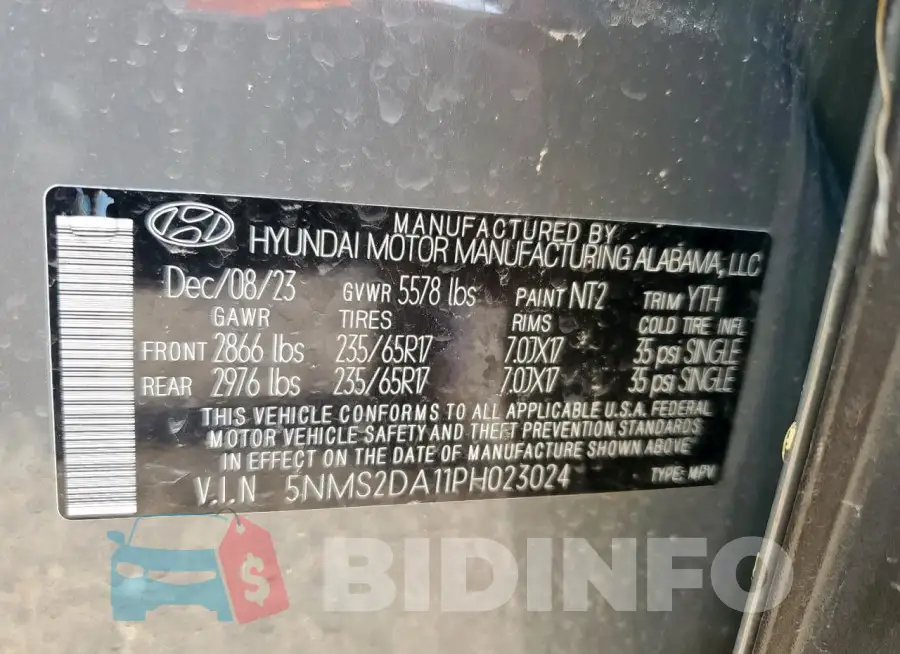 5NMS2DA11PH023024 Photo# 13