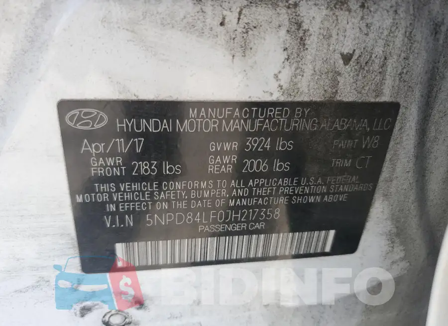 5NPD84LF0JH217358 Photo# 12