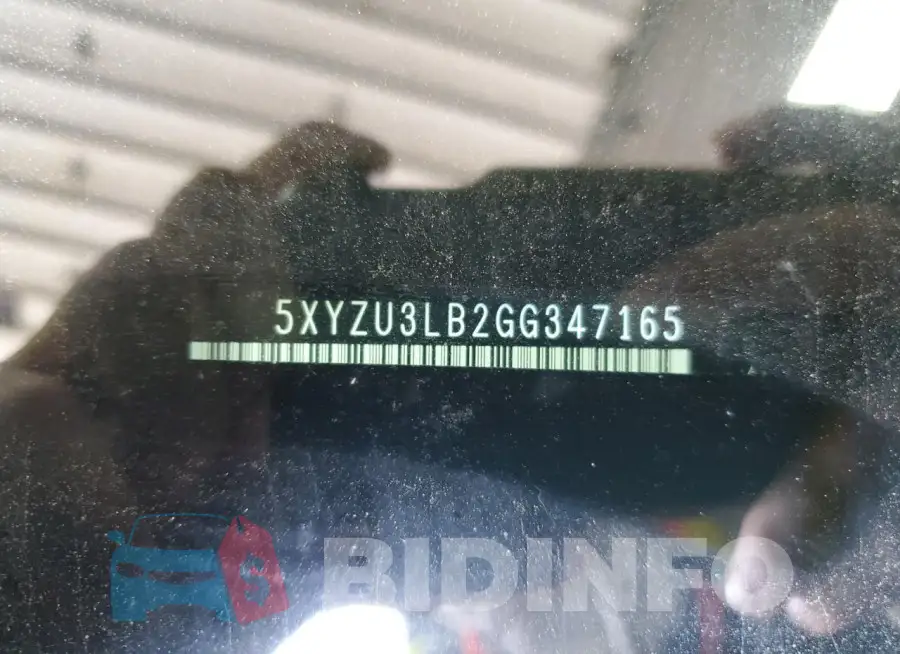 5XYZU3LB2GG347165 Photo# 13