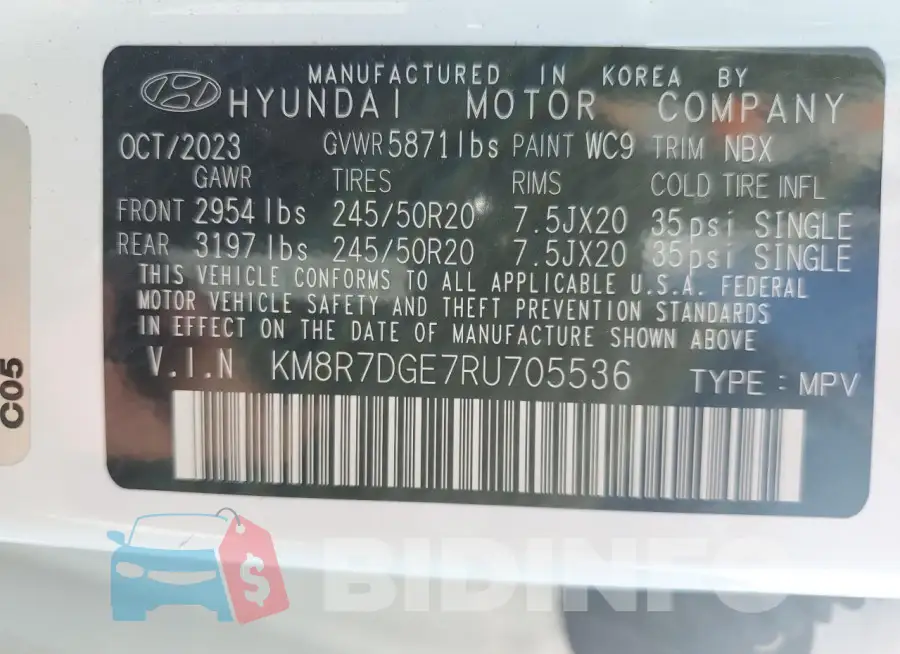 KM8R7DGE7RU705536 Photo# 13