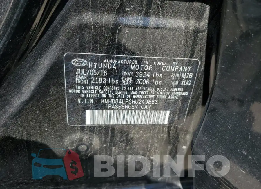 KMHD84LF3HU249863 Photo# 12