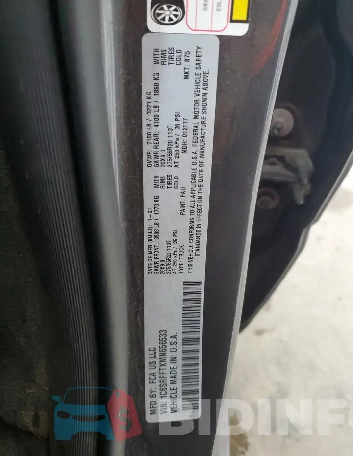 1C6SRFFTXMN656533 Photo# 12