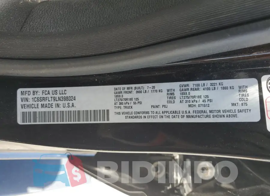 1C6SRFLT9LN398024 Photo# 12