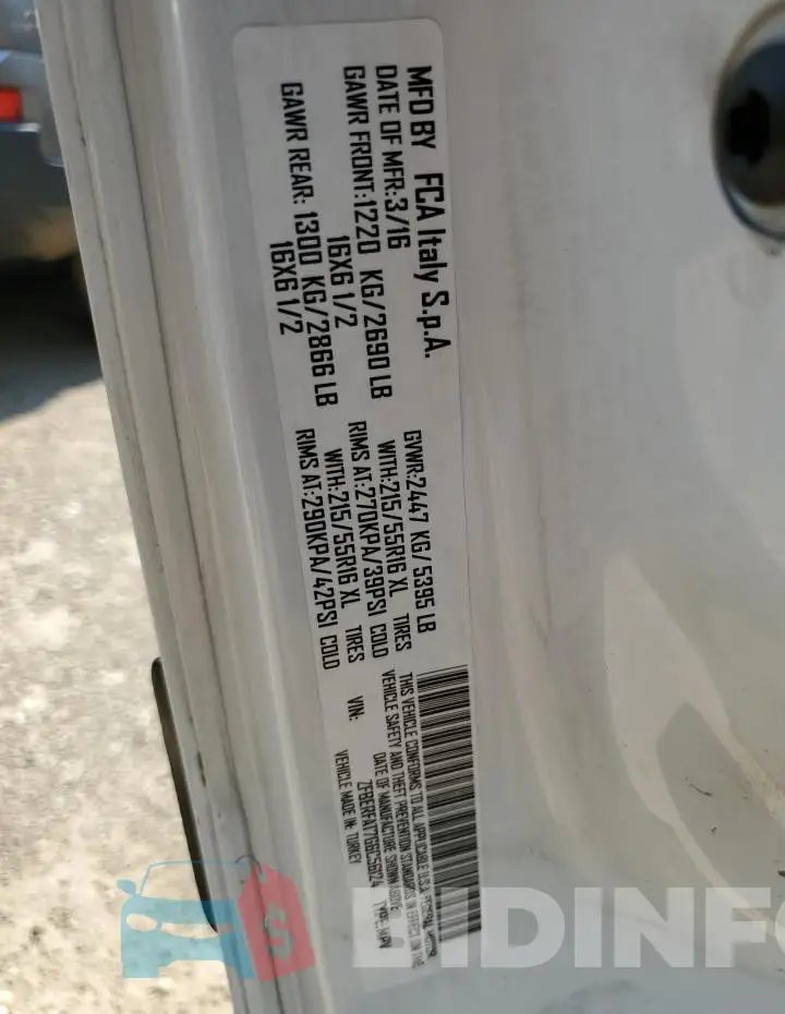 ZFBERFAT7G6C56124 Photo# 13