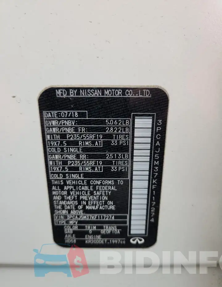 3PCAJ5M37KF117274 Photo# 14