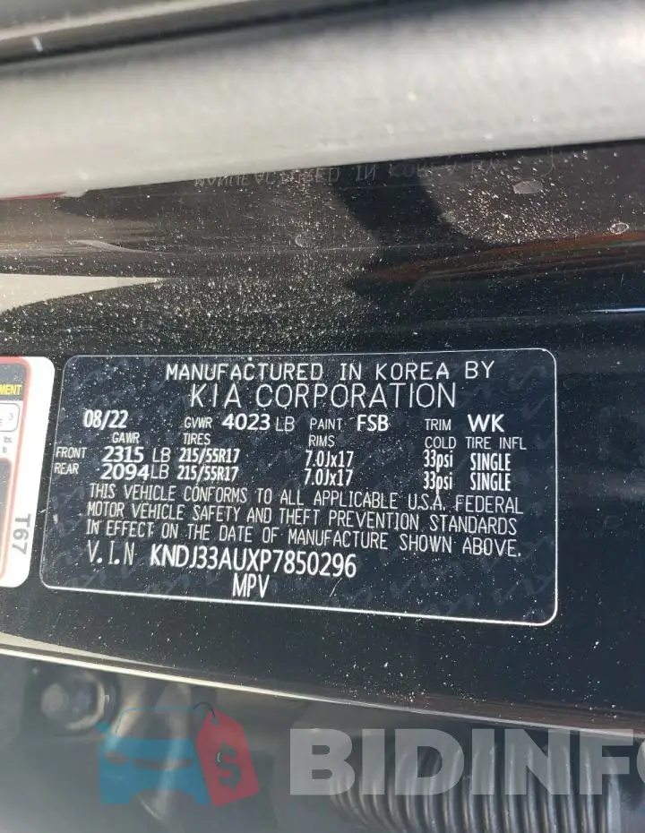 KNDJ33AUXP7850296 Photo# 14