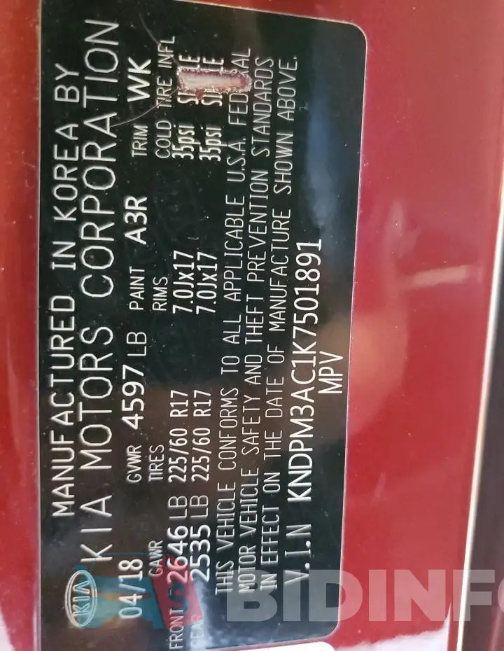 KNDPM3AC1K7501891 Photo# 13