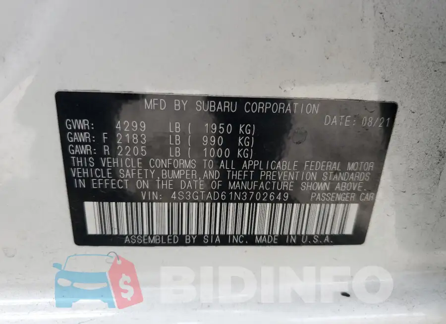 4S3GTAD61N3702649 Photo# 13