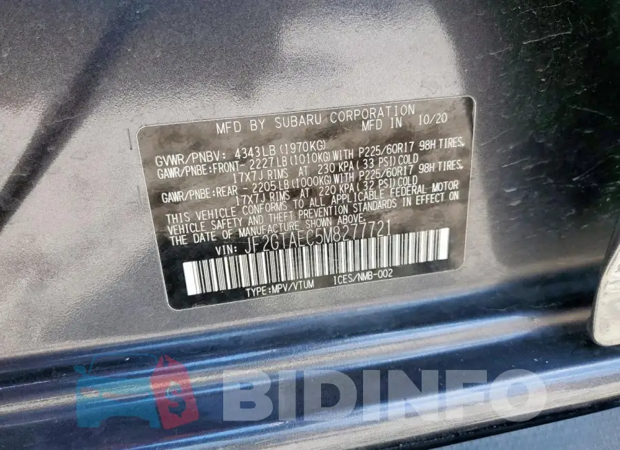 JF2GTAEC5M8277721 Photo# 13