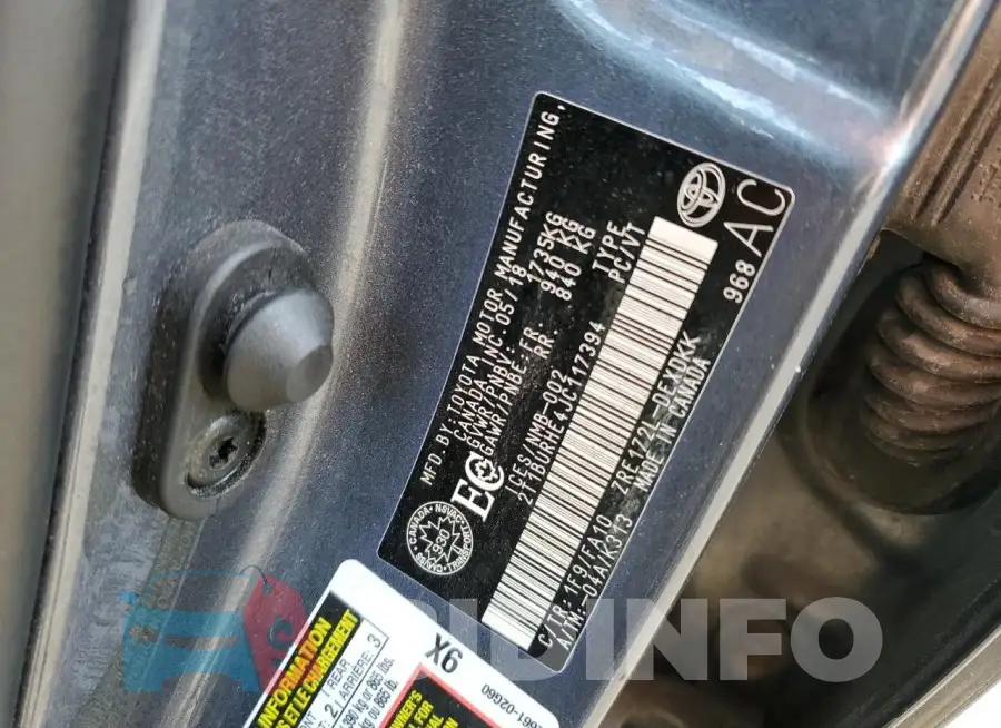 2T1BURHE4JC117394 Photo# 12