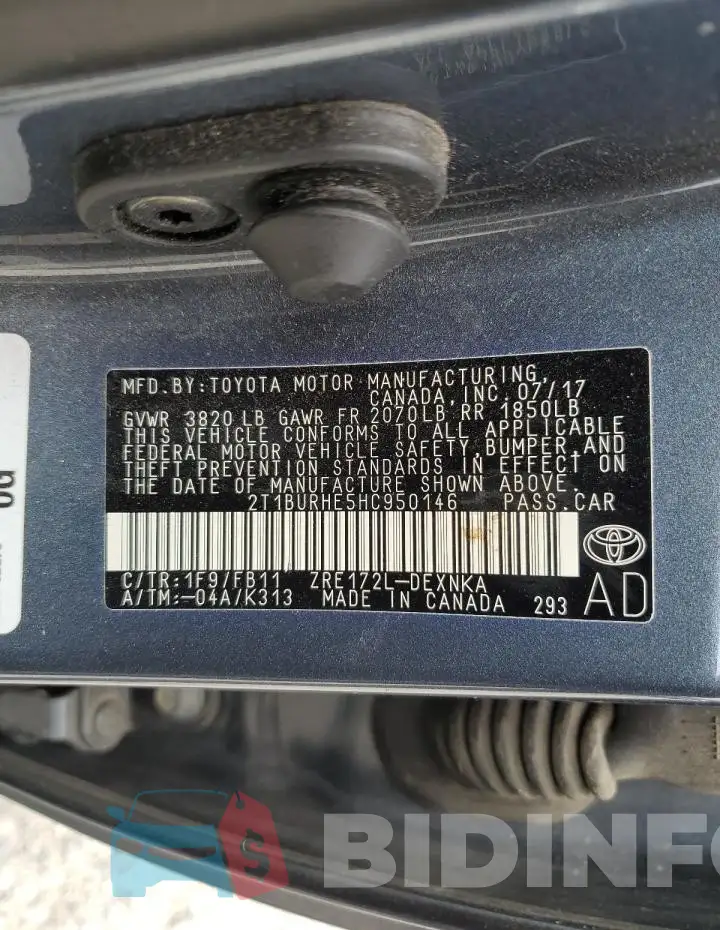 2T1BURHE5HC950146 Photo# 13