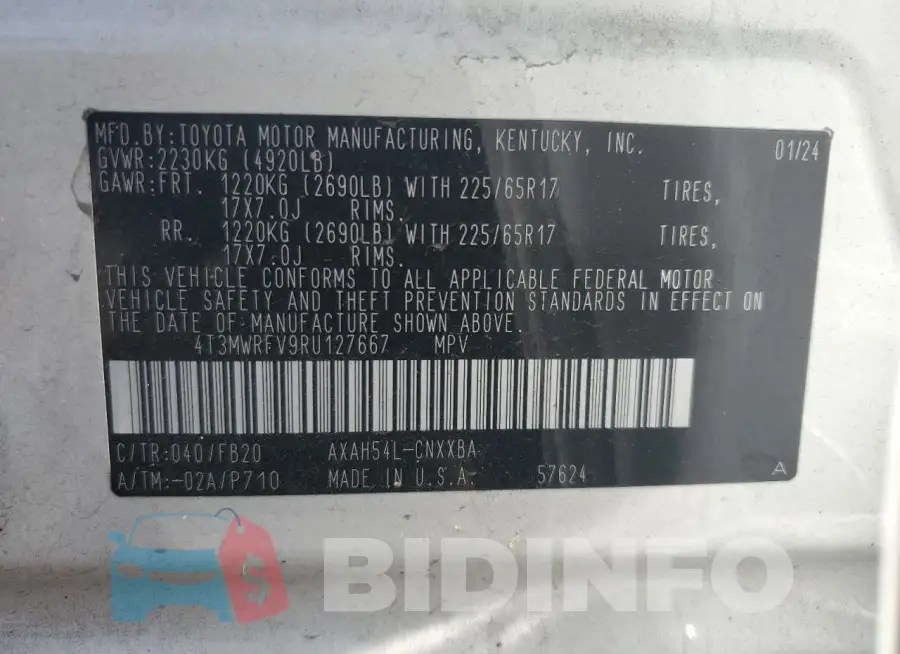 4T3MWRFV9RU127667 Photo# 14