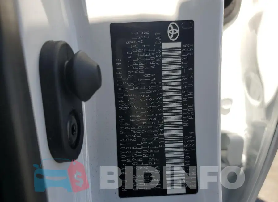 5YFB4MDE4SP286177 Photo# 13