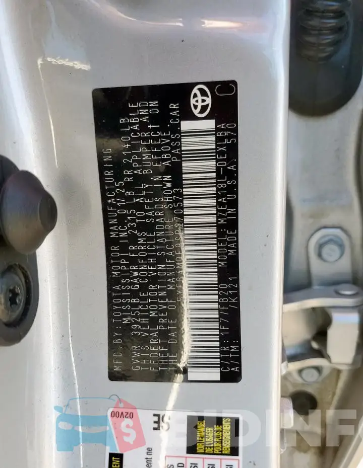 5YFB4MDE9SP270573 Photo# 12