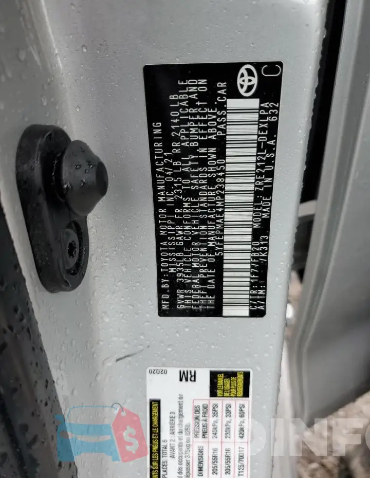 5YFEPMAE4MP238450 Photo# 13