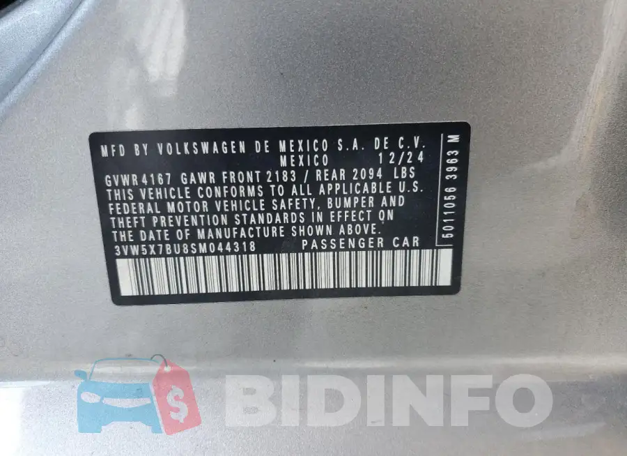3VW5X7BU8SM044318 Photo# 12