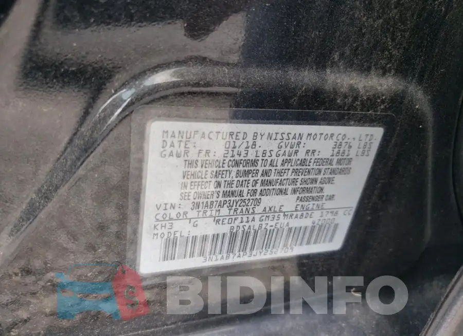 3N1AB7AP3JY252709 Photo# 12
