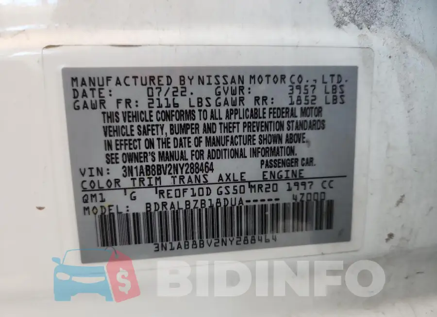 3N1AB8BV2NY288464 Photo# 12