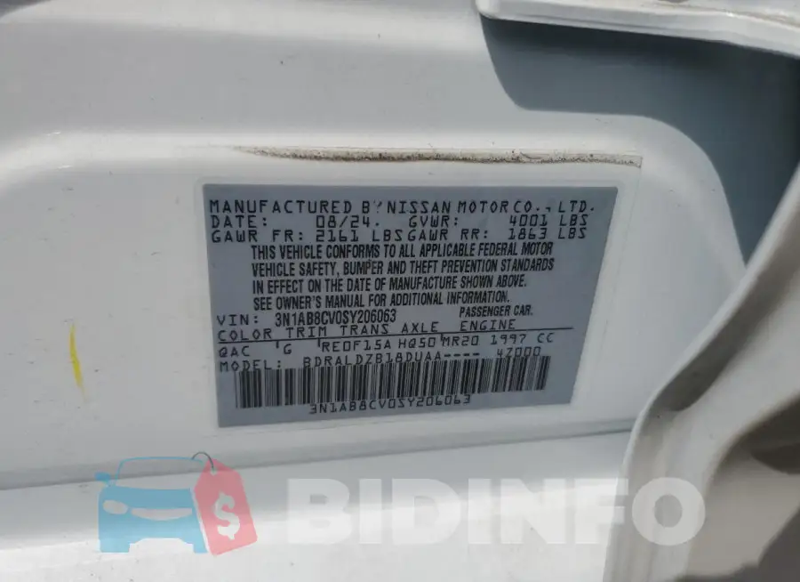 3N1AB8CV0SY206063 Photo# 12