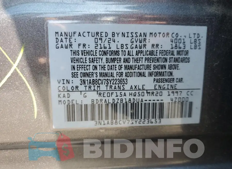 3N1AB8CV7SY223653 Photo# 12