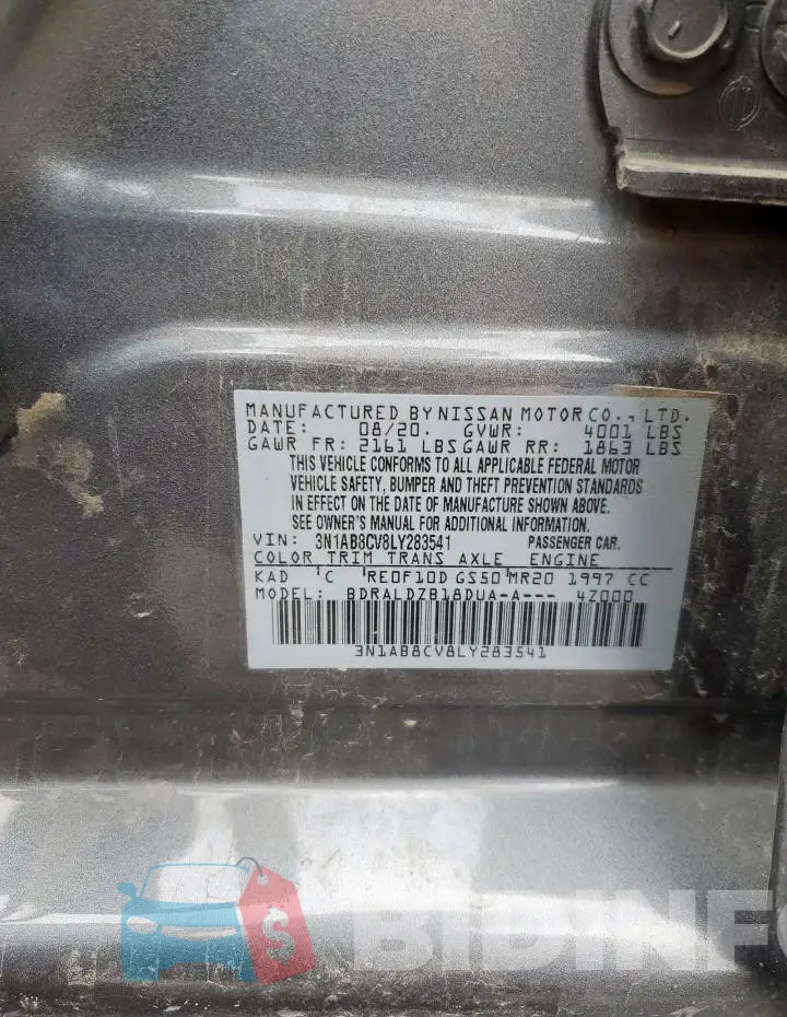 3N1AB8CV8LY283541 Photo# 12