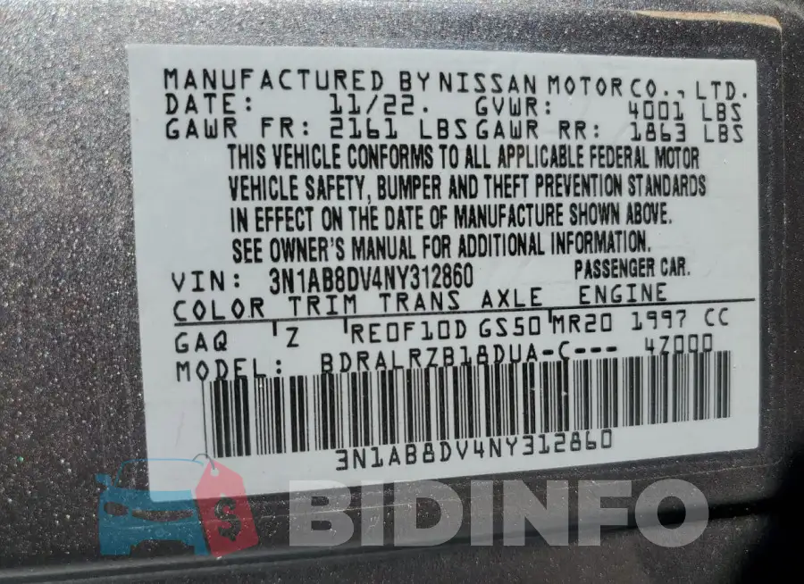 3N1AB8DV4NY312860 Photo# 12