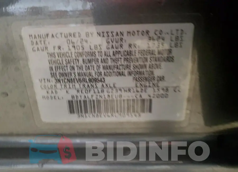 3N1CN8EV6RL909543 Photo# 13
