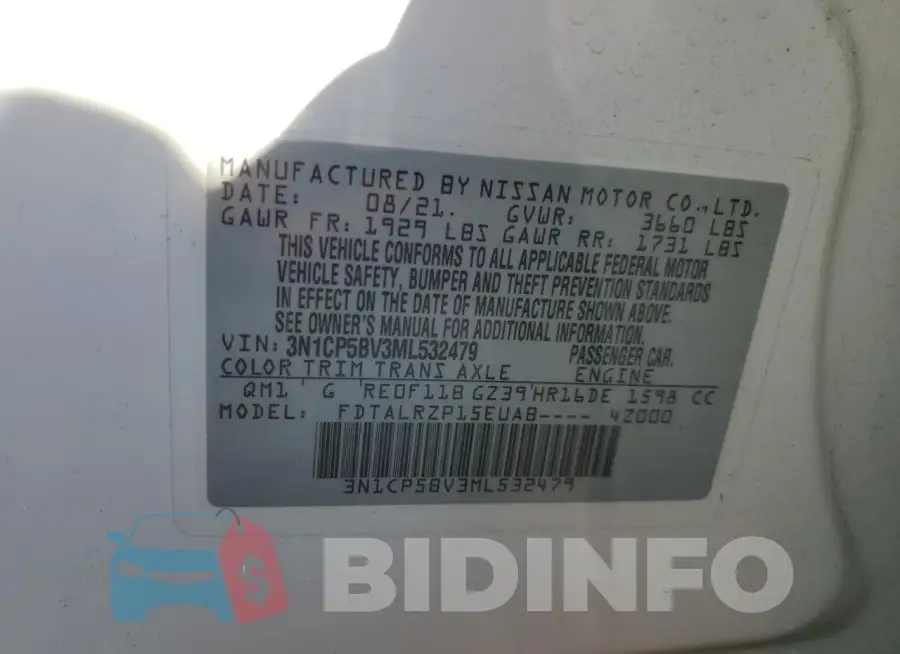 3N1CP5BV3ML532479 Photo# 14