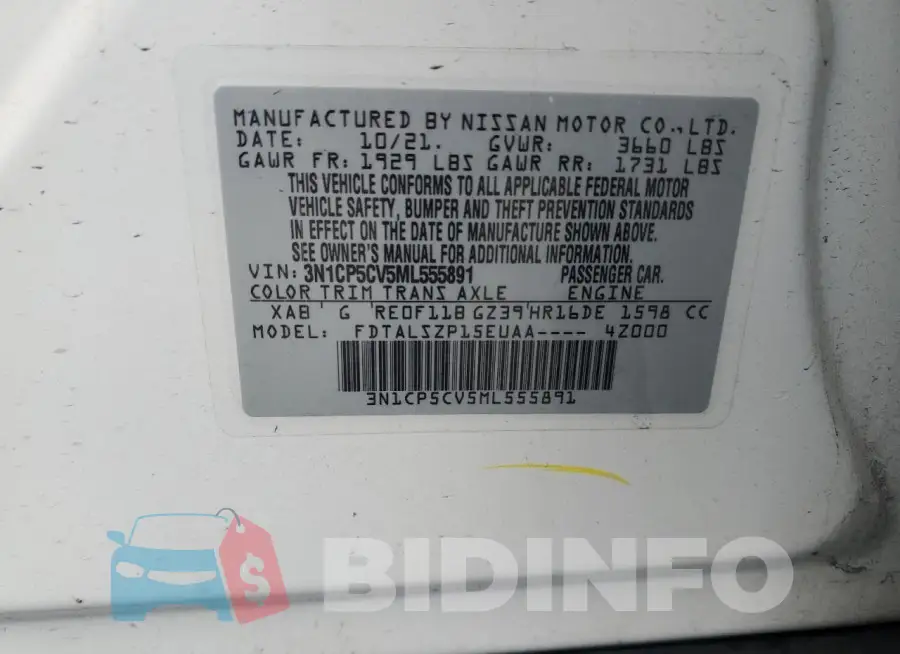3N1CP5CV5ML555891 Photo# 13