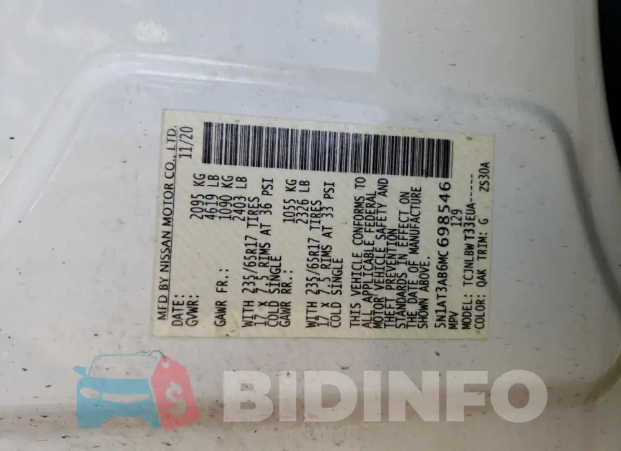 5N1AT3AB6MC698546 Photo# 12