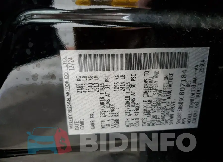 5N1BT3BB8SC807184 Photo# 13