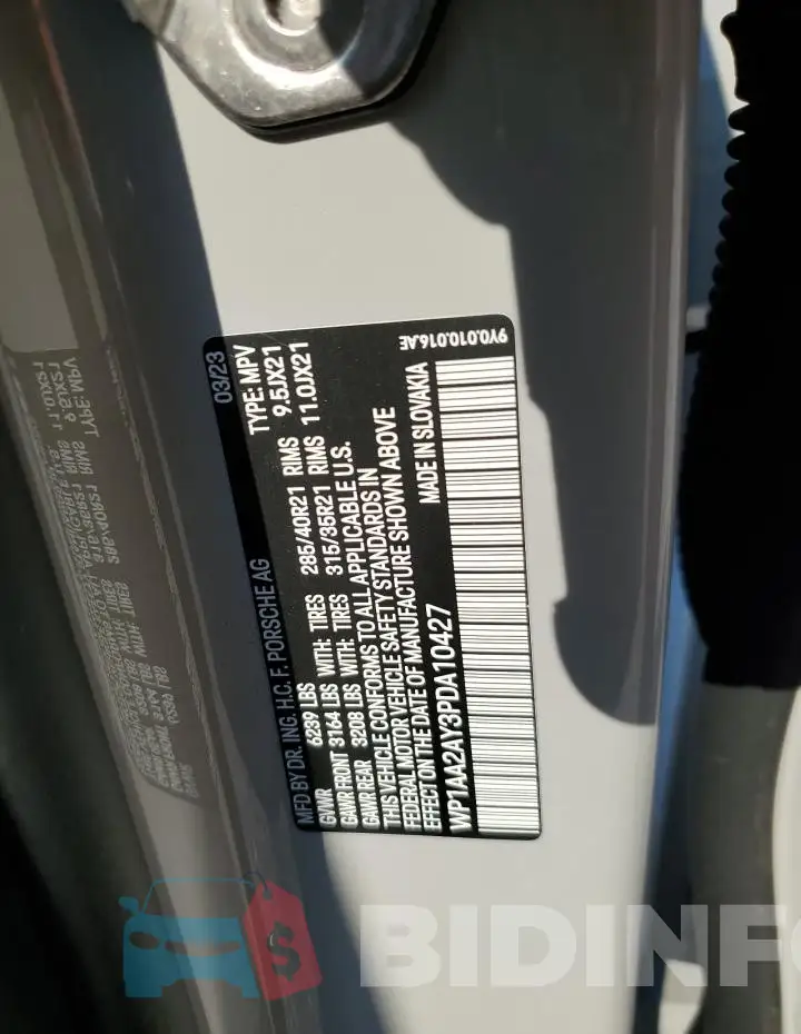 WP1AA2AY3PDA10427 Photo# 13