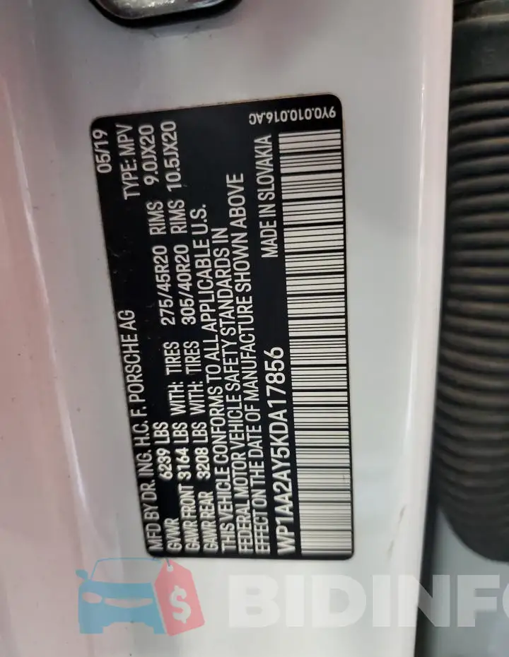 WP1AA2AY5KDA17856 Photo# 14