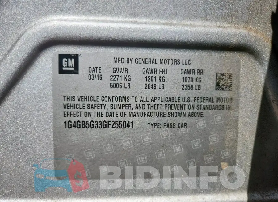 1G4GB5G33GF255041 Photo# 12