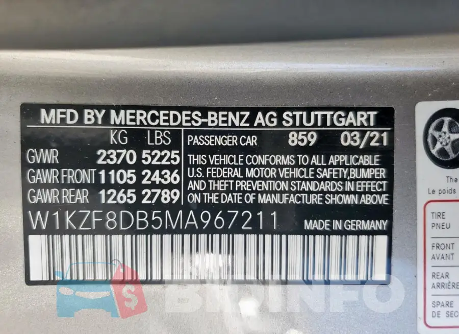 W1KZF8DB5MA967211 Photo# 13