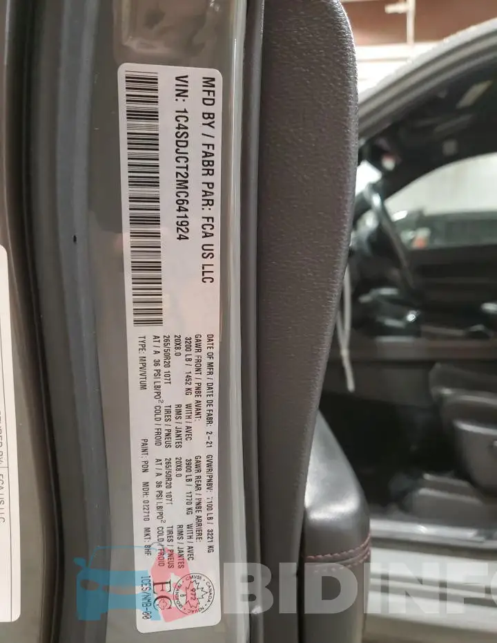 1C4SDJCT2MC641924 Photo# 14