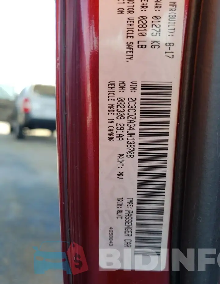 2C3CDZAG4JH138708 Photo# 12