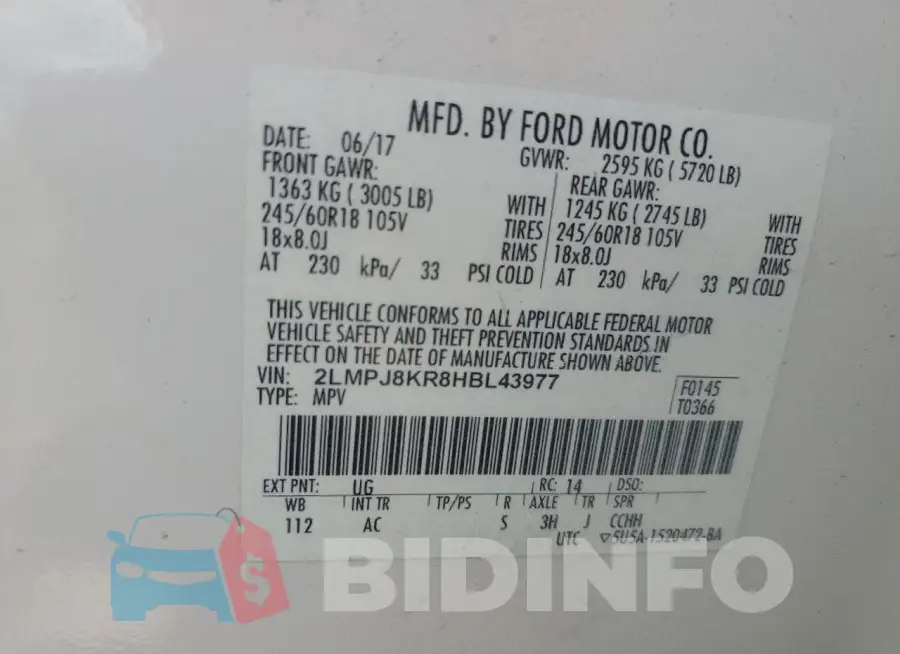2LMPJ8KR8HBL43977 Photo# 13