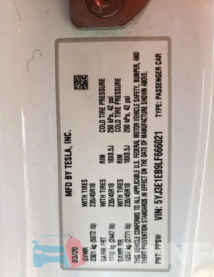 5YJ3E1EB9LF666021 Photo# 13