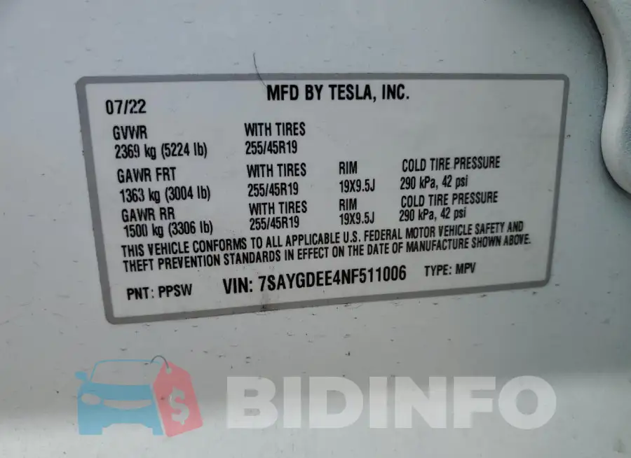 7SAYGDEE4NF511006 Photo# 13