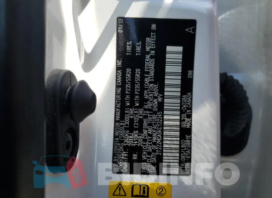 2T2ZZMCA5KC132345 Photo# 13
