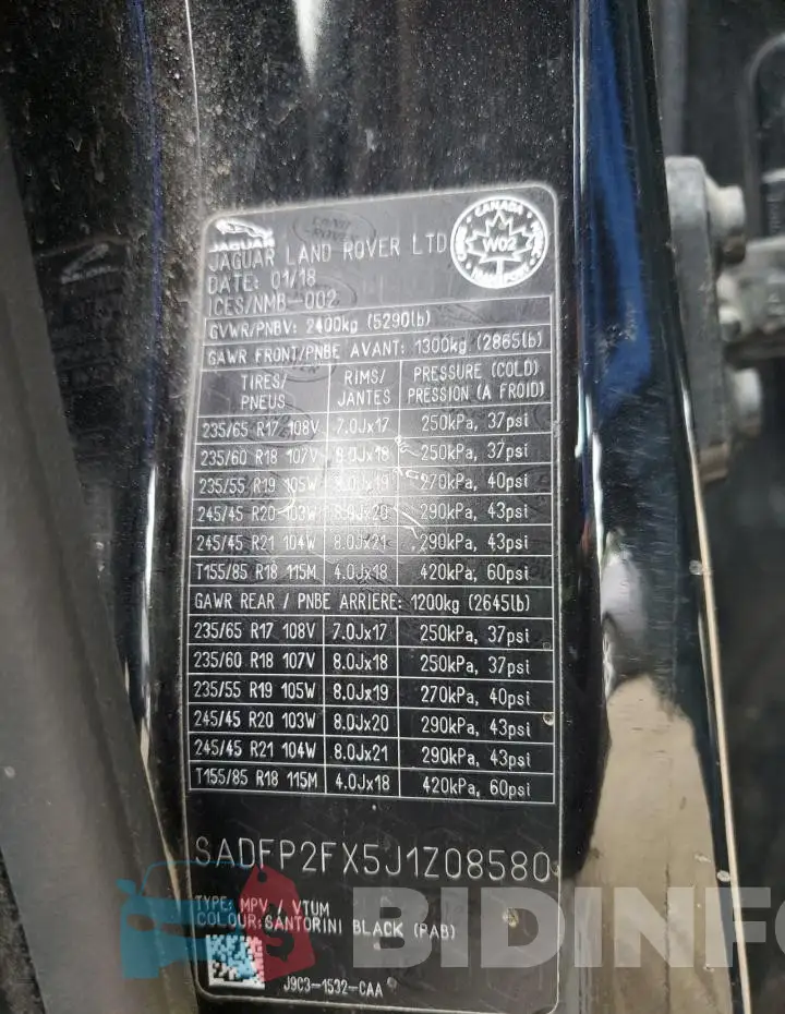 SADFP2FX5J1Z08580 Photo# 14