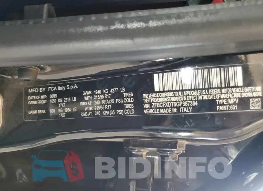 ZFBCFXDT6GP367384 Photo# 12