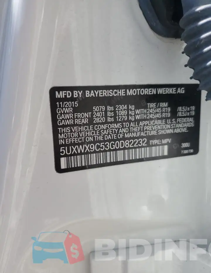 5UXWX9C53G0D82232 Photo# 12