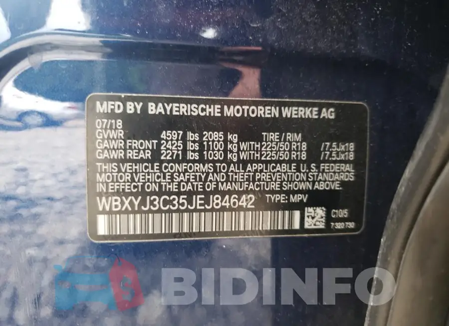 WBXYJ3C35JEJ84642 Photo# 12