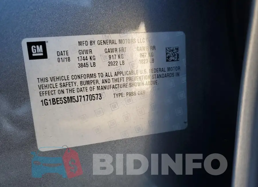 1G1BE5SM5J7170573 Photo# 12