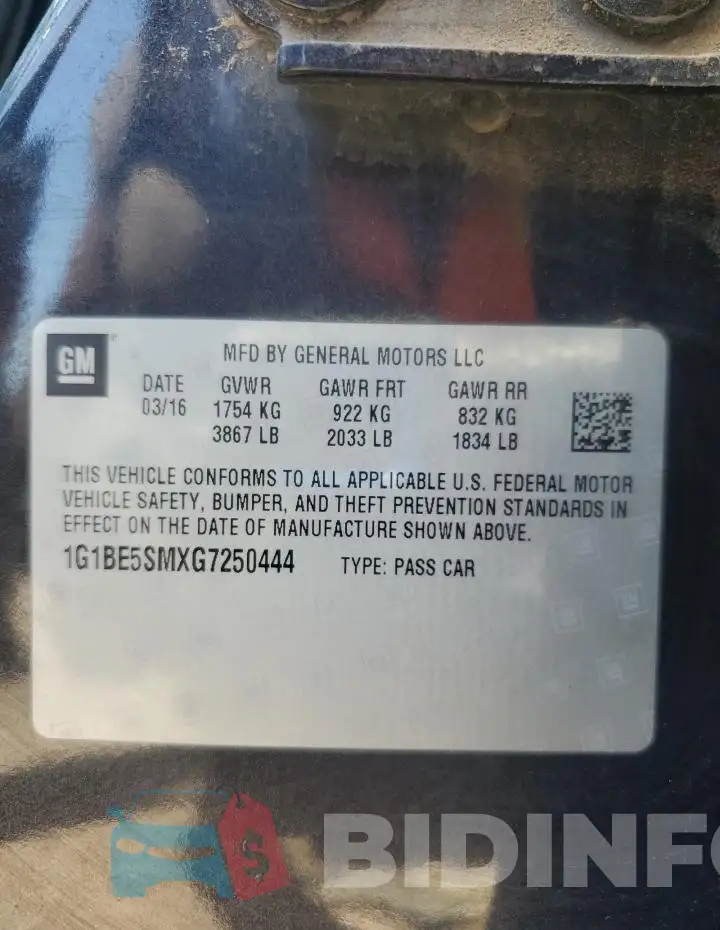 1G1BE5SMXG7250444 Photo# 12