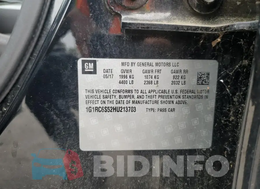 1G1RC6S52HU213703 Photo# 12