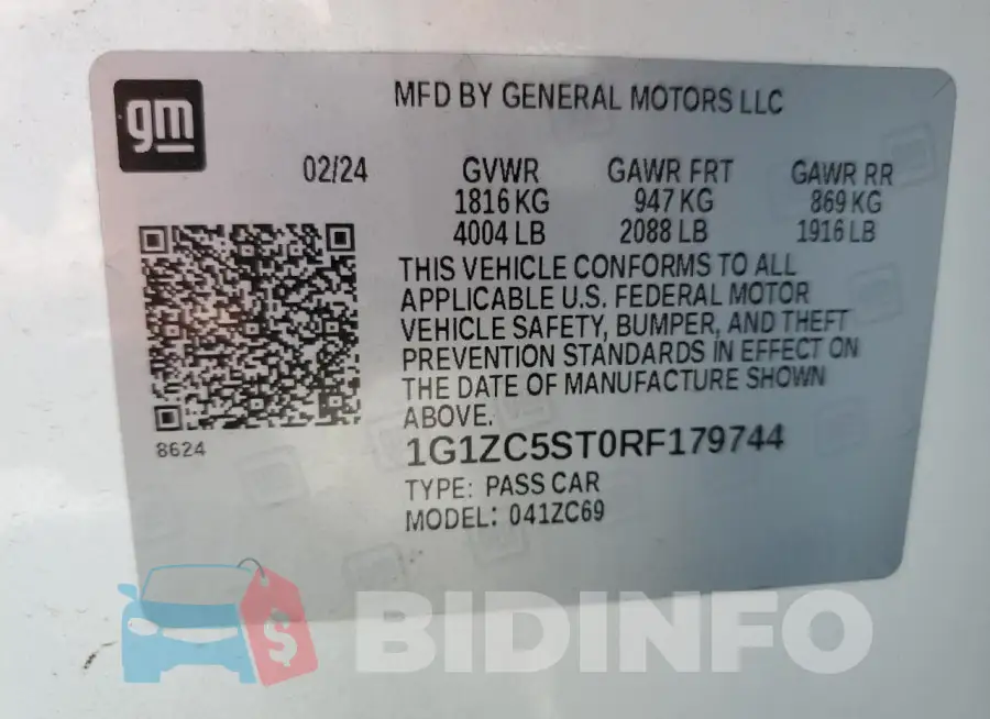 1G1ZC5ST0RF179744 Photo# 12