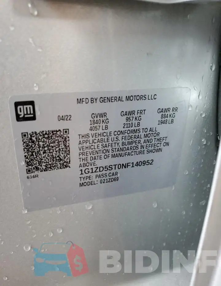 1G1ZD5ST0NF140952 Photo# 12